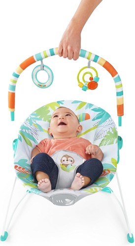 Lightweight Baby Bouncer with Jungle Vibes – Soothing for Infants Up to 20 lbs - Picture 9 of 12