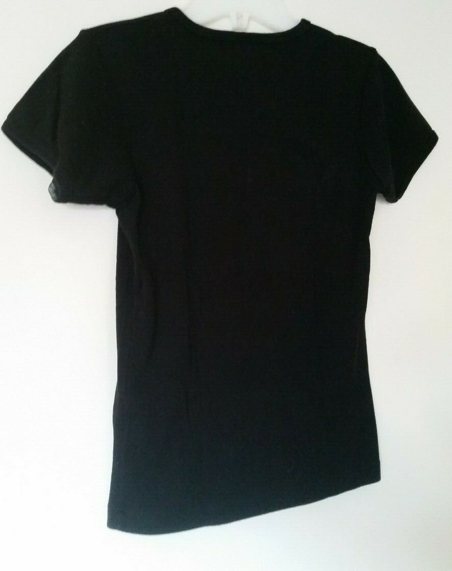 Caliban 100% Cotton Basic Solid Black Short Sleev… - image 9