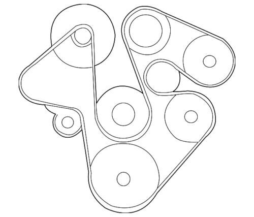 Correa serpentina del motor para Land Rover Discovery HSE 1999-2004 (P/N ERR6898)