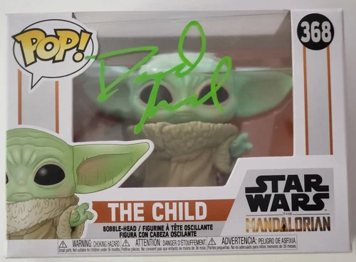 David Acord Signed Funko Pop Star Wars Mandalorian The Child - 368 Pristine COA