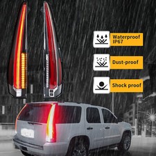 Pair Led Tail Lights For 2007-2014 Chevy Suburban Tahoe Gmc Yukon Plug And Play