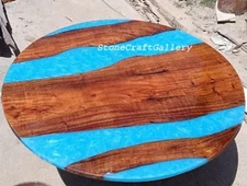 36" Epoxy Resin Center Table Top  Modern Elegance for Dining and Living Rooms