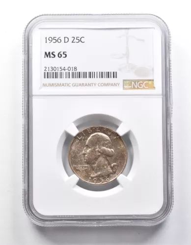 MS65 1956-D Washington Quarter NGC Toned *9905
