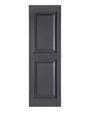 Perfect Shutters Premier Raised Panel Exterior Decorative Shutter, 15" x 43",