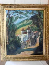 Jean LABASQUE (1902-1983) "The Castle of Vens" Oil On Canvas Large Format