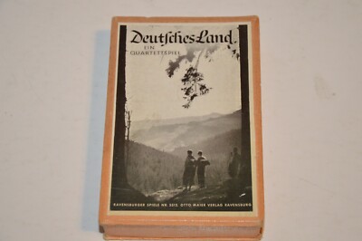 Vintage  Ravensburger  Ein Quartettspiel German Boxed Card Game Circa 1940's