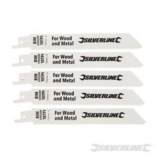 Silverline  - S&auml;gebl&auml;tter f&uuml;r Abbrucharbeiten Bimetall, 5er-Packung 244966