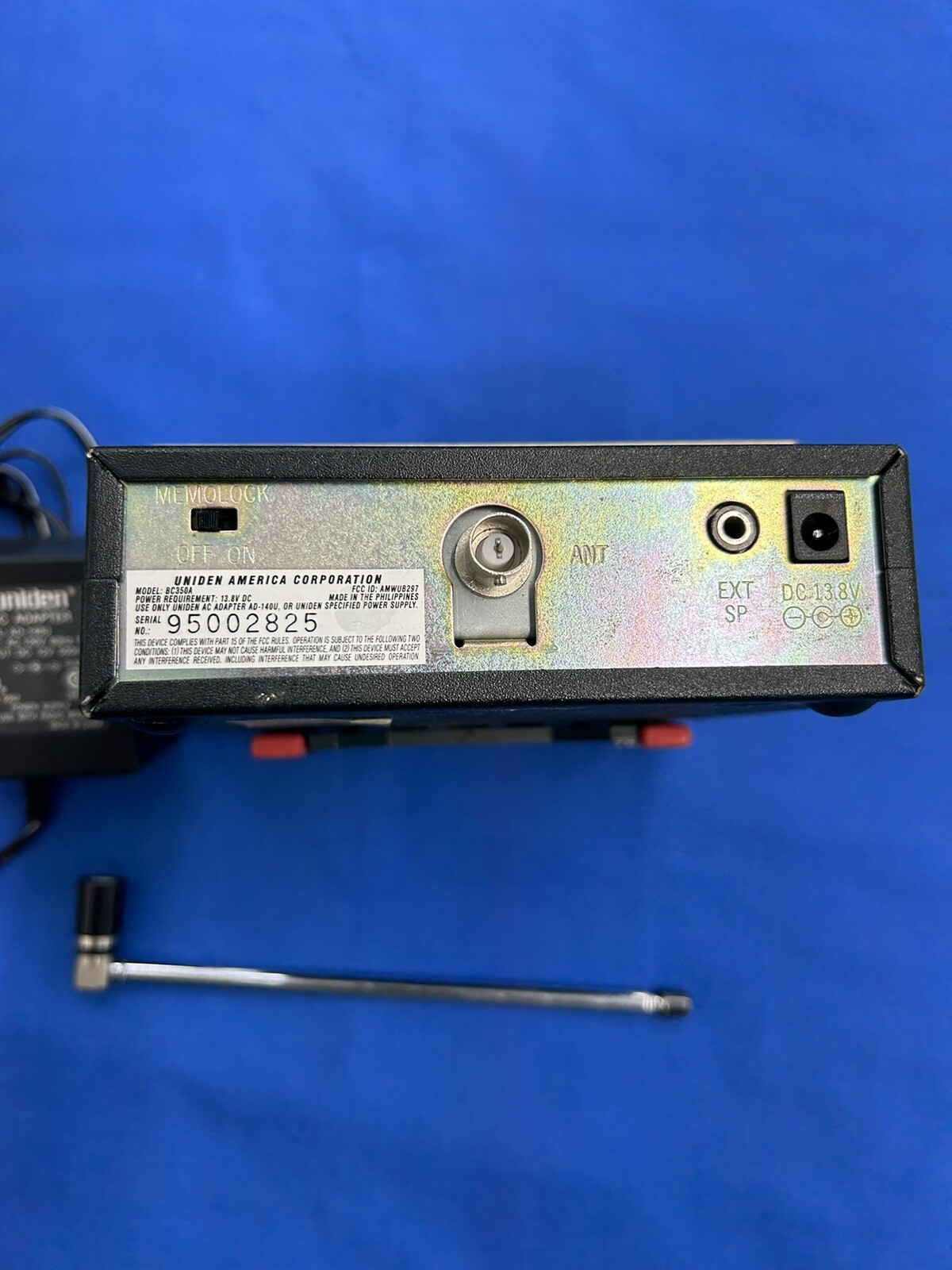 Uniden Bearcat BC350A Police Fire Weather Air Scanner 12V Power Supply