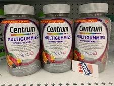 QTY: 3), Centrum Women 50 Plus 120 MultiGummies Multivitamins, EXP:2026AL