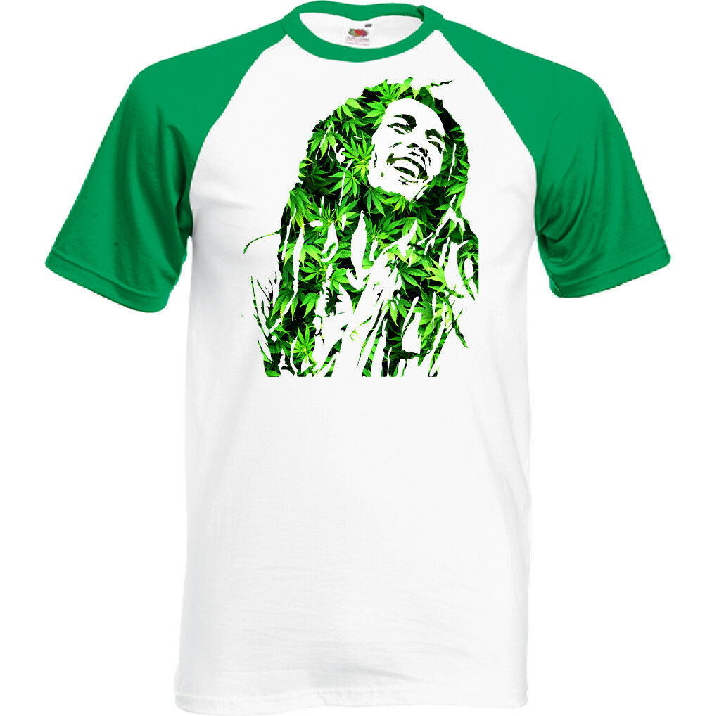 Marley Camiseta Hierba Hombre Divertido Droga Humor Cigarrillo Dope Reggae Top