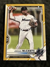 2021 Bowman Draft Jordan McCants 1st Bowman Gold Parallel  # 5 - BD-26 - Marlins