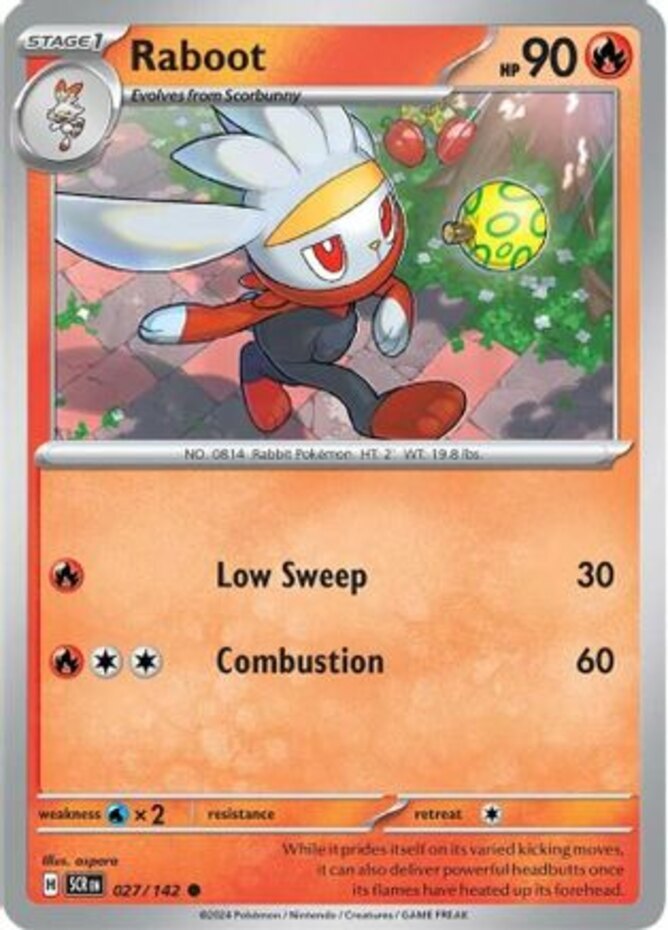 Pokemon Raboot - 027/142 - Common NM-Mint Stellar Crown