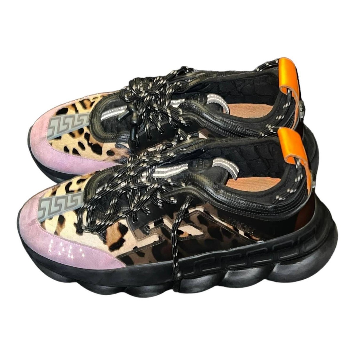 Versace Chain Reaction Panelled Leopard Print Men display picture 1