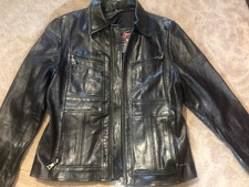 Vintage Flying Bikes Of Oakwood Ny Branch Woman's Med Leather Jacket