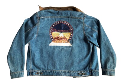 Paramount Pictures Denim Jacket Coat Leather Collar