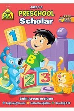 School Zone Preschool Scholar Workbook: 32 P- 1589474546, paperback, School Zone