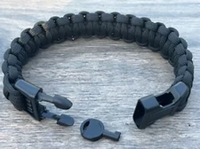 Paracord Survival Bracelet w/Handcuff Key. 9" bracelet. Custom colors welcome!