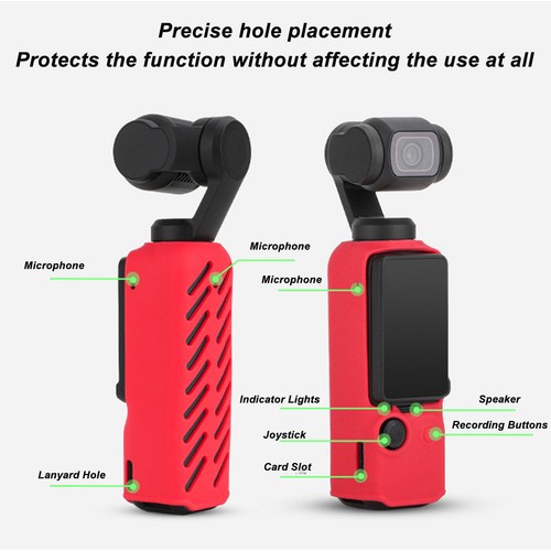 Silikon Hülle für Osmo Pocket 3 Action Kamera Anti Kratzer Anti Rutsch Aushöhlen - Bild 14 von 24