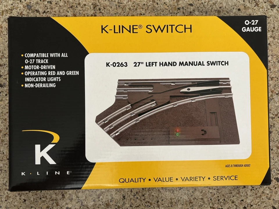 K-Line switch - K-0263  27" Left Hand Manual Switch NIB - Image 2 of 4