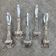 Vintage New York City Subway Train Strap Hanger Handles Cast Iron Porcelain x5