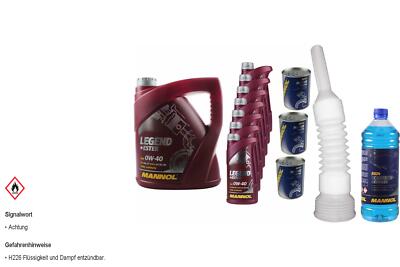 11L MANNOL Motoröl SAE 0W-40 LEGEND+ESTER inkl. Additiv Auslaufschlauch