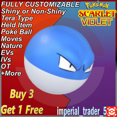 shiny voltorb pokemon card Pokémon Scarlet and Violet ✨ Shiny Voltorb ✨ W/ Best 6IV Customizable