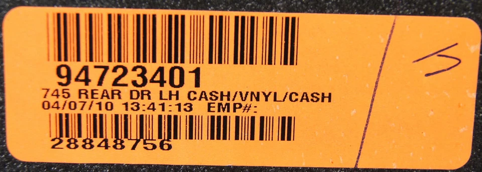 Painel traseiro Hummer H3T 2009-2010 ébano e cashmere LH novo fabricante de equipamento original 94723401 - Imagem 4 de 4