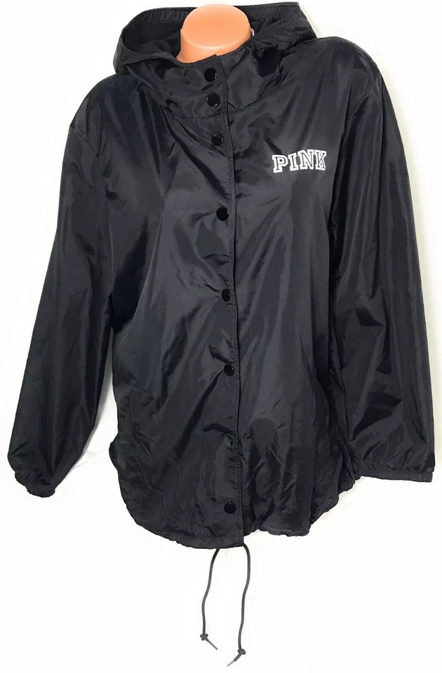 Victoria Secret 粉红色迈阿密内衬 Anorak 夹克 Coach 风衣 火烈鸟 尺寸 L — 第 2/4 张图片