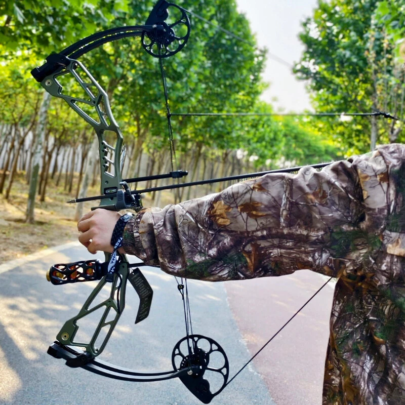 Archery Compound Bow 17-70lbs Let-off 75% IBO 320FPS Target Hunting Sports RH - Image 2 of 4