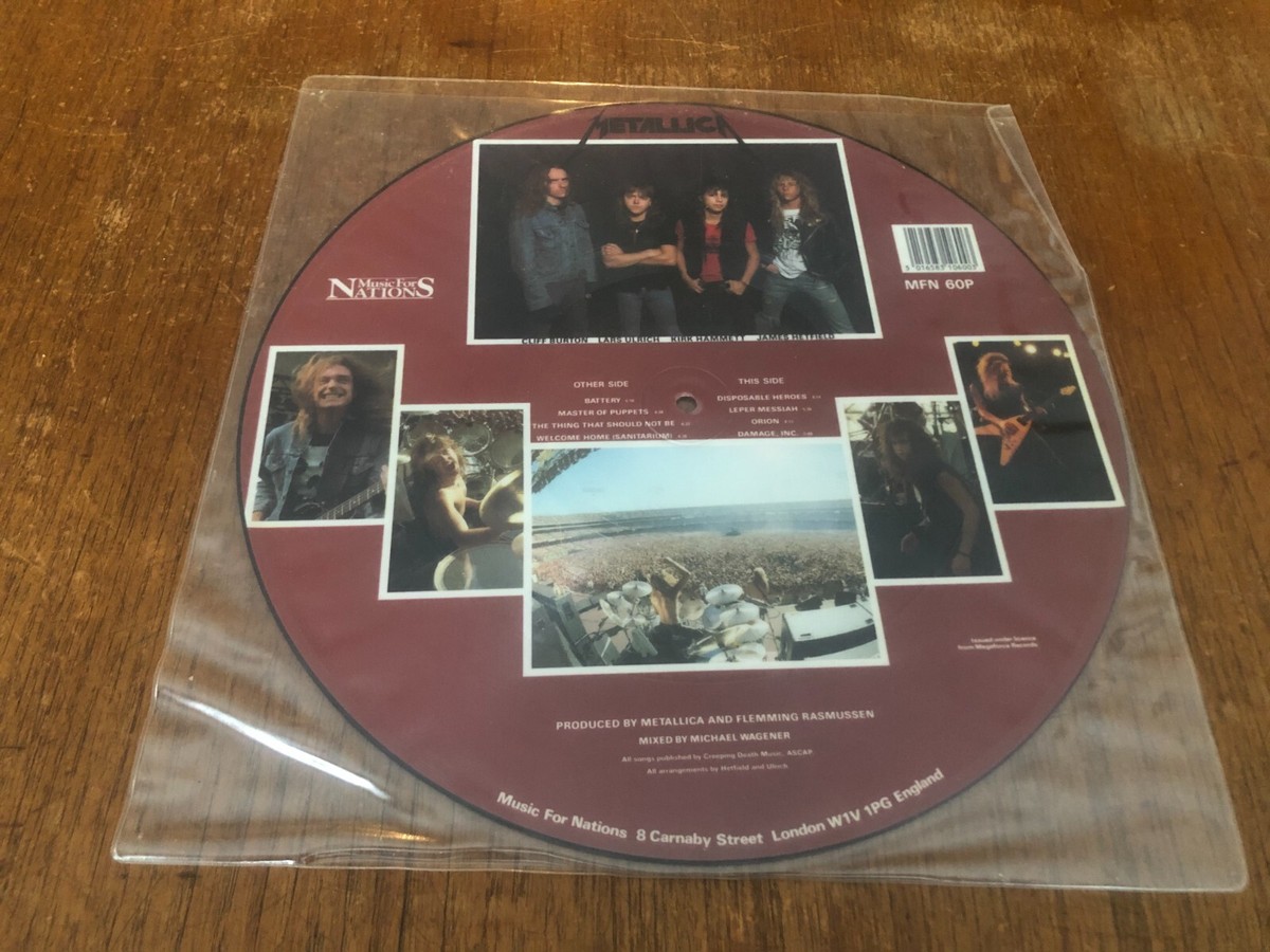 METALLICA Master Of Puppets PICTURE DISC Vinyl LP 1986 2nd Press