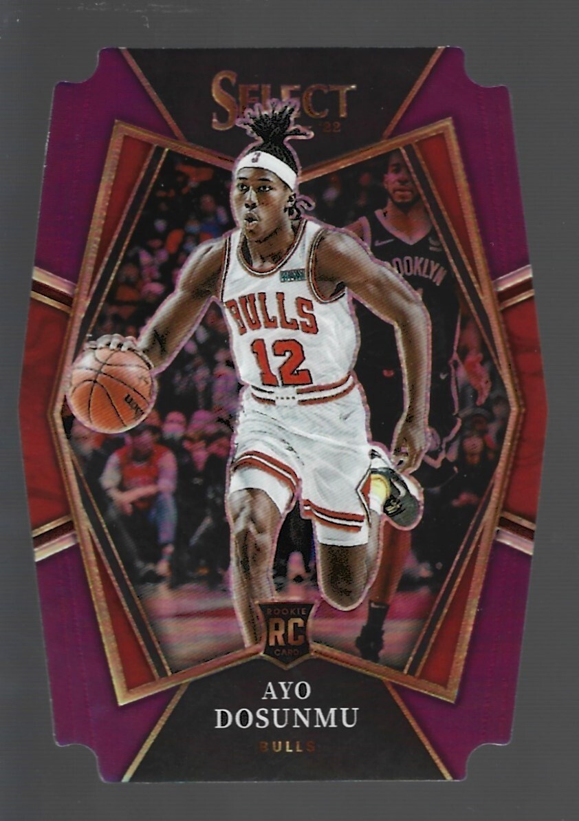 2021-22 Panini Select - Premier Level #154 Ayo Dosunmu Purple Die-Cut /99 (RC)