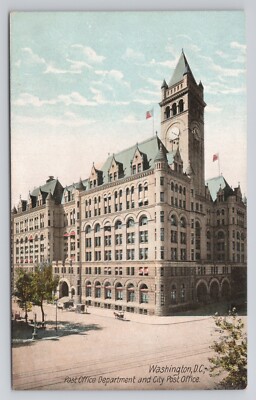 Washington DC Post Office Department and City Post Office Postcard