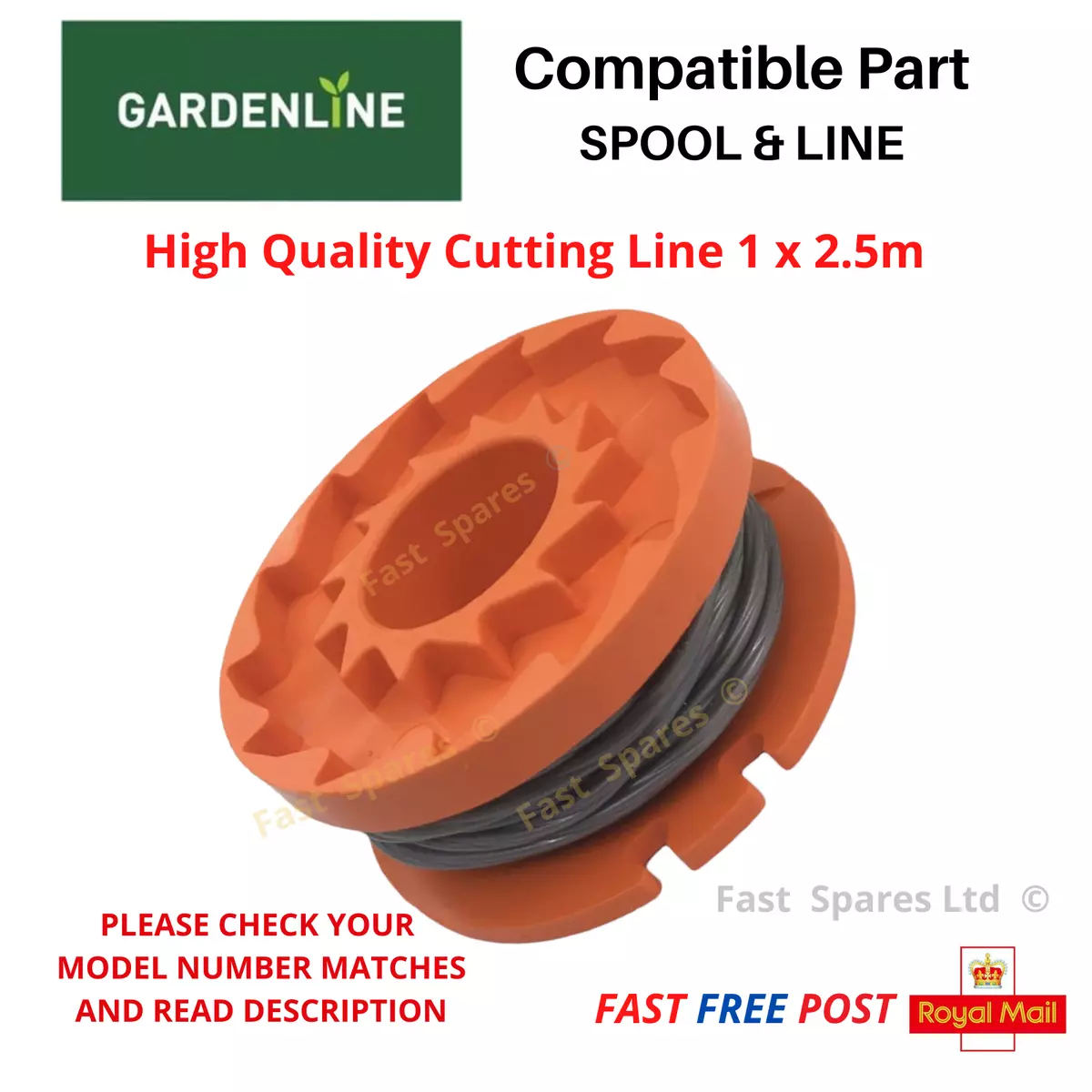 ALDI Gardenline ABP118K2 Strimmer Trimmer Spool Line FAST POST x1
