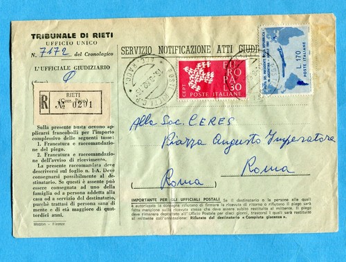 1961 VISITA PRESIDENTE GRONCHI £.170 + ALTRO + etichetta RACC. -NOTIFICA(255202) - 第 1/2 張圖片