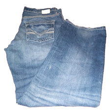 BKE Derek Straight Leg Performance Denim Blue Jeans Size 36R Buckle Men Man