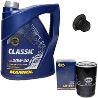 MotoröL ÖLfilter SM107/1 10W40 5Liter + ÖLablassschraube FüR Opel Frontera TDS