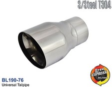 Punta de escape tubo de escape moldura redonda 3" 76 mm para Suzuki Swift Ford Ka MINI Cooper S