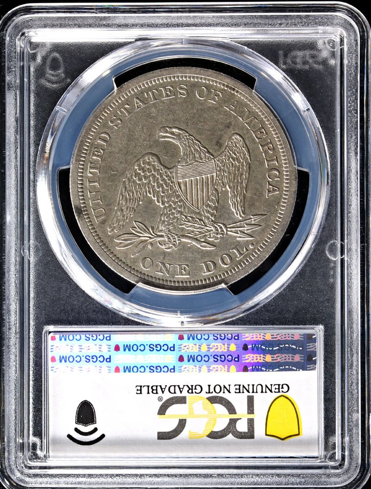 Dólar Libertad Sentada 1840 graduación profesional detalle AU bonito atractivo visual buen golpe Foto 4 de 4