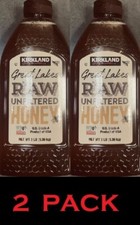 2x Kirkland Signature GREAT LAKES RAW Unfiltered HONEY 48 oz Bottle 3 Lbs 2 PACK