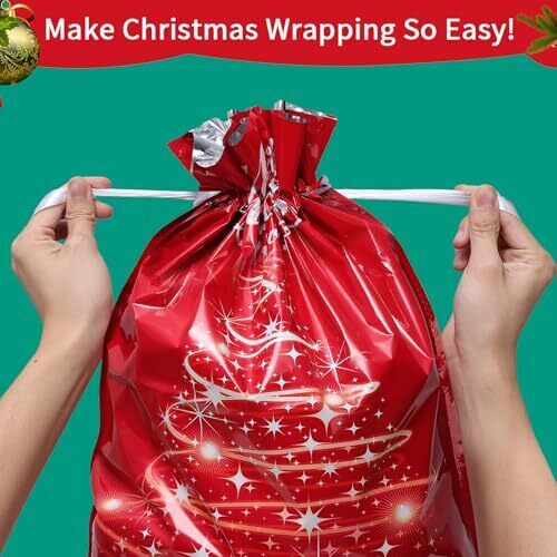 Drawstring Christmas Gift Bags - 20PCS Assorted Sizes Christmas Bags for - Bild 6 von 8