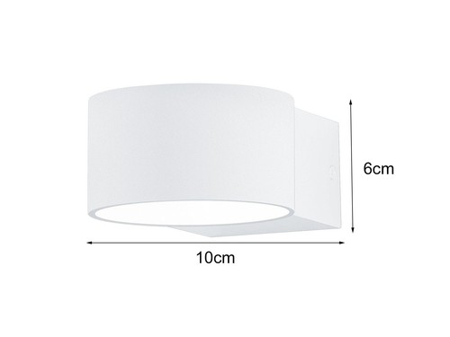 Lámpara de pared blanca con Uplight Downlight, Osram LED, lámpara de pared salón pasillo oficina - Imagen 4 de 6