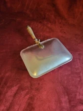 VTG Silent Butler Crumb Catcher Rose Goldtone Wood Brass McCellard Barklay READ