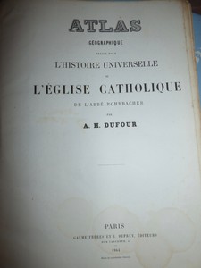 Details About Rare Geographical Atlas 1864 History Catholic Church Ah Dufour 24 Prints Show Original Title - 