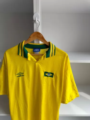 Vintage Brazil Umbro Home Football Mens Jersey Soccer Shirt 1991