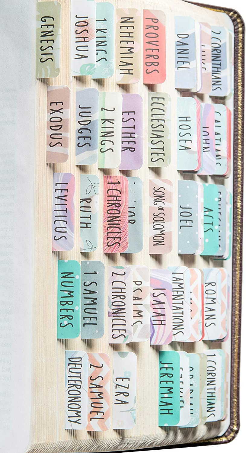 Large Print Laminated Bible Tabs for Personalized Journaling and Easy Reading  -image