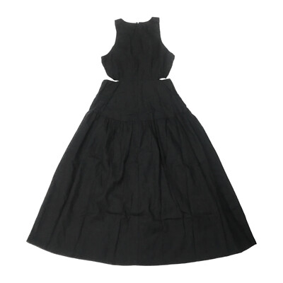 blue dress for baby girl In My Thoughts Black Linen Dress – Shop the Mint main image 1