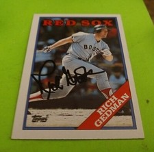 1988 Rich Gedman SIGNED Topps MLB Baseball Card #245 Boston Red Sox AUTOGRAPH 