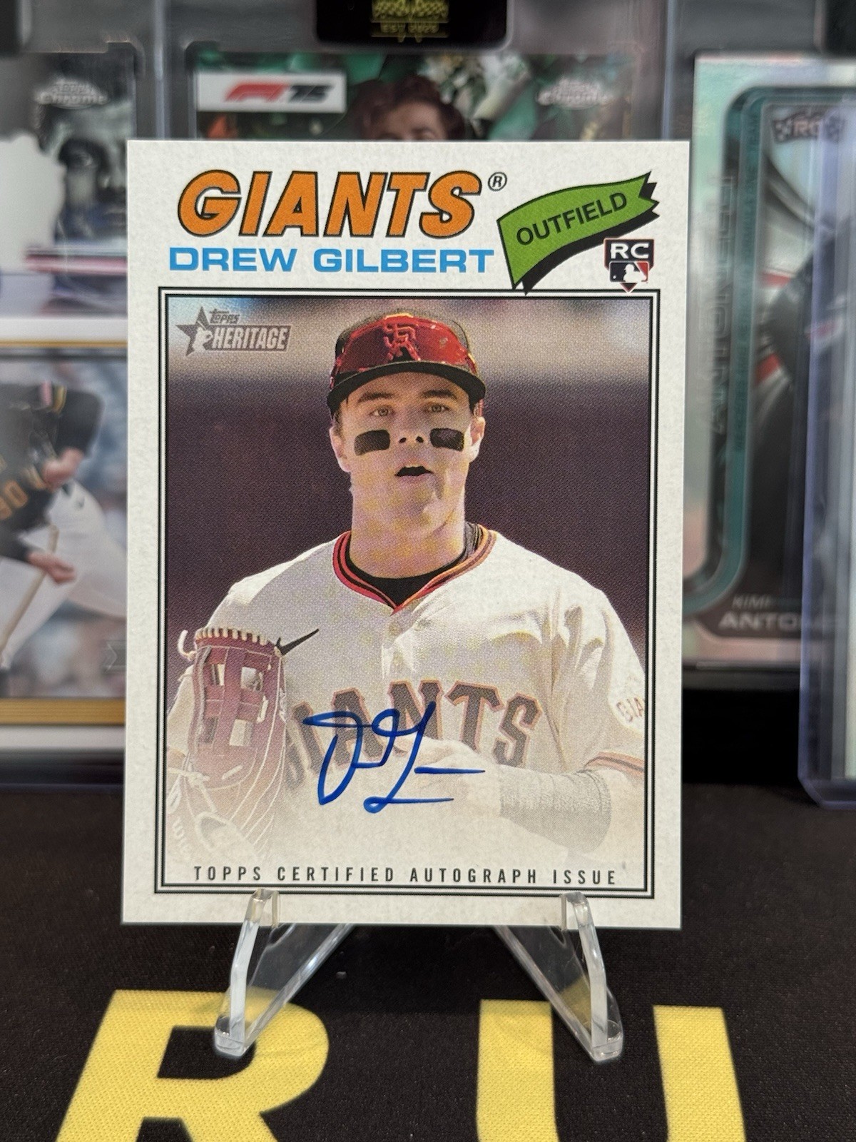 2026 Topps Heritage Drew Gilbert Real On Card Auto - Giants Rookie RC #ROA-DG