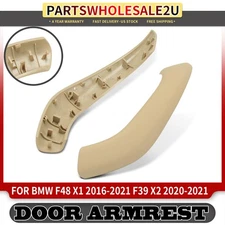 2x Left & Right Side Beige Interior Door Pull Handle Trim Cover Set for BMW X1