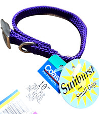 Coastal Pet Sunburst Nylon Braided Pet Collar For Small Dogs 10" PURPLE NEW
